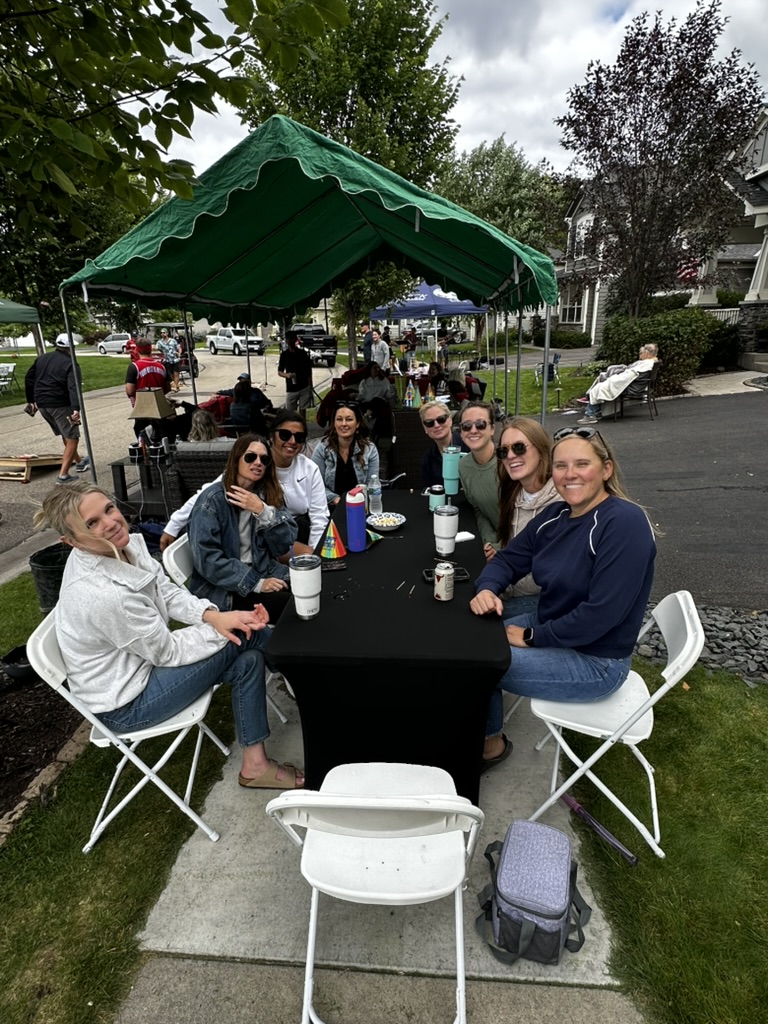 Burnside Way neighbors gathered together at the Block Party